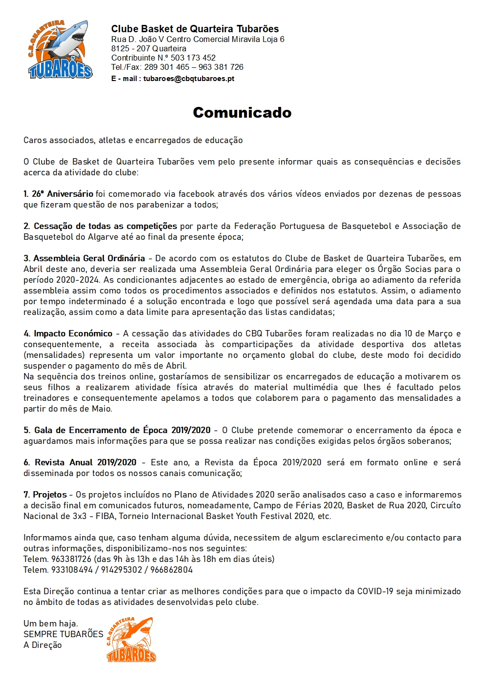 comunicado